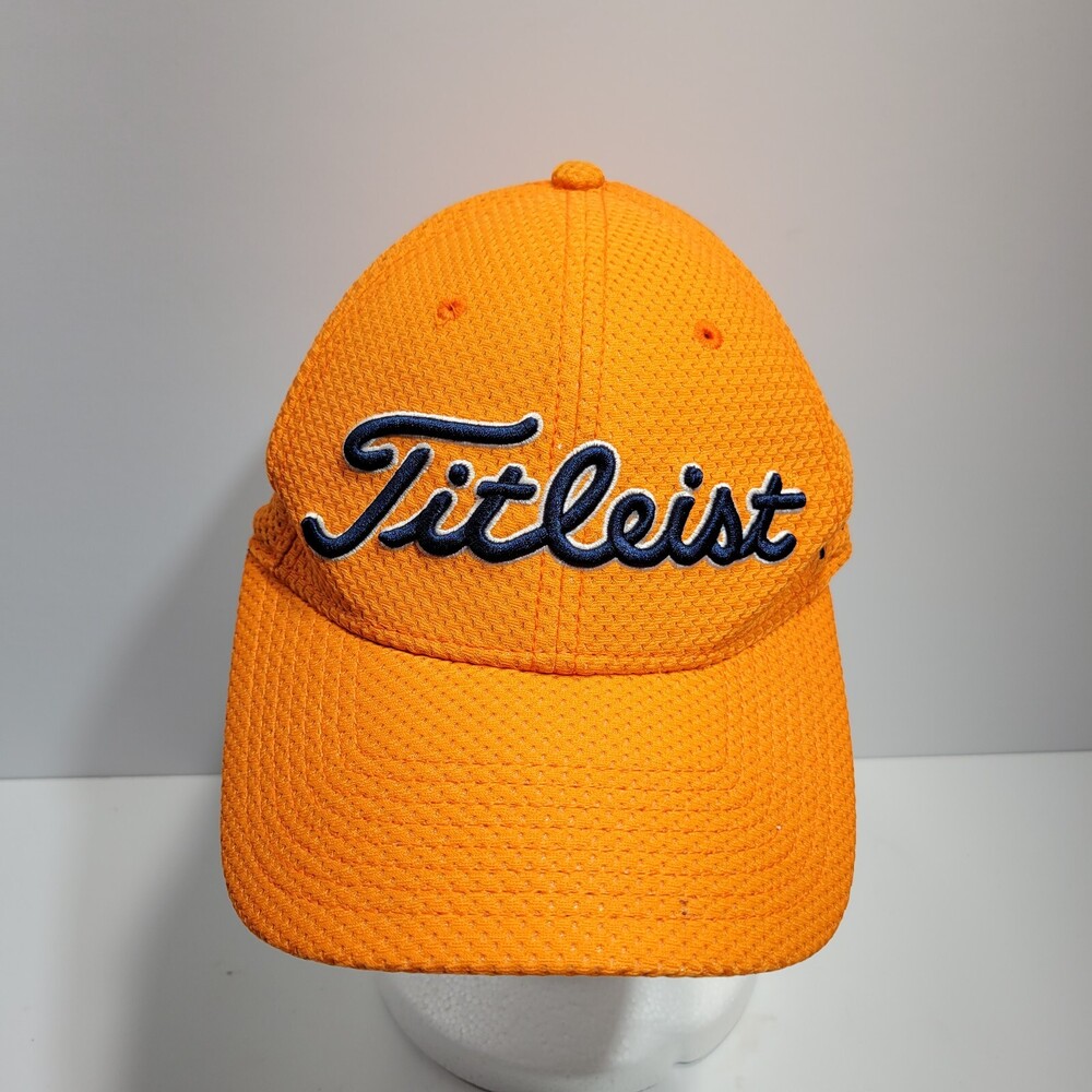 FJ Golf Hat Cap Orange Baseball Hiker Hiking PRO V1 Titleist S/M Logo Mens